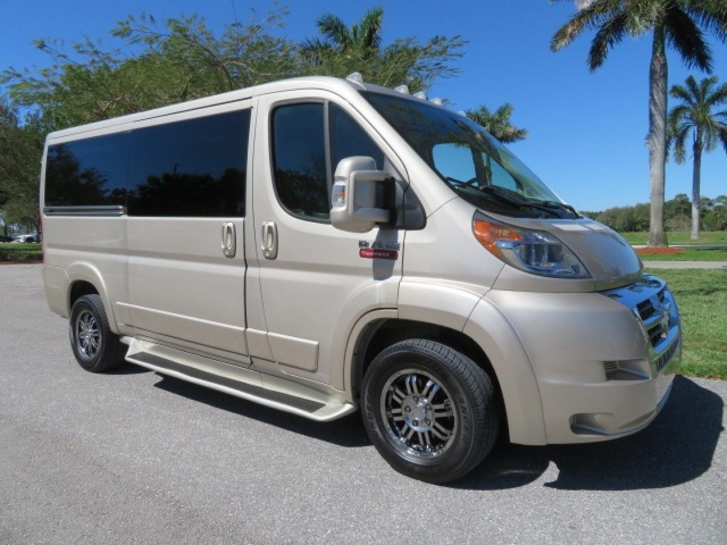 2016 Gold /Tan and Black Leather RAM Promaster (3C6TRVAG5GE) , located at 4301 Oak Circle #19, Boca Raton, FL, 33431, (954) 561-2499, 26.388861, -80.084038 - You are looking at a Gorgeous 2016 Ram Promaster Tempest X Handicap Wheelchair Conversion Van with 30K Original Miles, Lowered Floor, Dual Side Entry Doors, Power Passenger Side Entry Door, 750lb Braunability Wheelchair Lift, 4 Passenger Rear Power Bench Seat/Bed, Navigation, Rear Entertainment, Sur - Photo#8